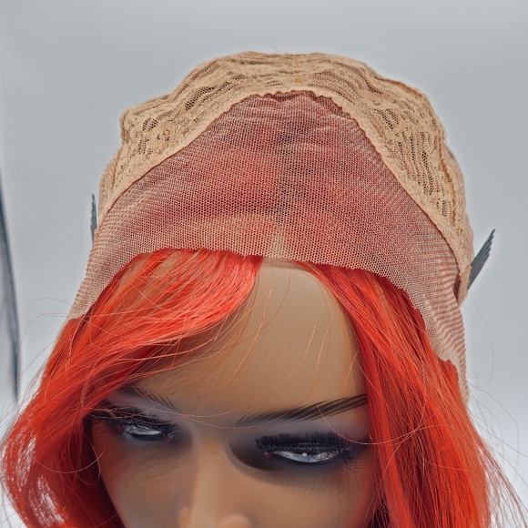 Uniwigs Phoenix Crimson Red Bob Synthetic Lace Front Wig - Picture 8 of 8